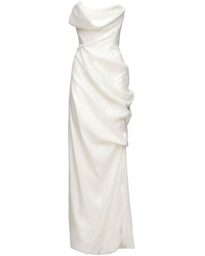 Vivienne Westwood Strapless Sequined Dress - White