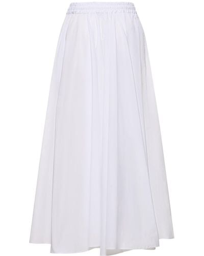 Aspesi Cotton Poplin Midi Skirt - White