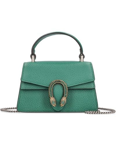 Gucci Super Mini Leather Shoulder Bag - Green