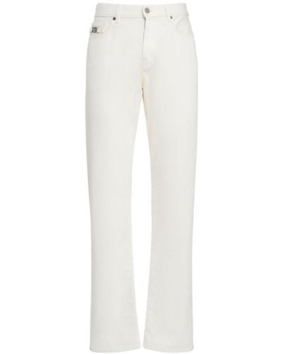 Versace Jeans de denim de algodón - Blanco