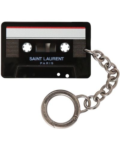Saint Laurent Portachiavi Con Logo - Nero