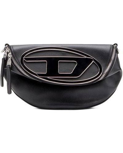 DIESEL 1dr Crossbody Leather Shoulder Bag - Black