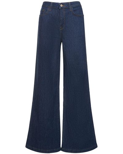 Triarchy Ms. Fonda High Rise Wide Leg Jeans - Blue