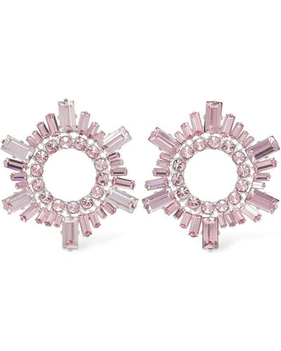 AMINA MUADDI Mini Begum Crystal Earrings - Pink