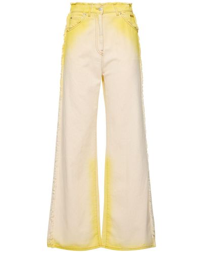 MSGM Faded Denim Straight Jeans - Natural