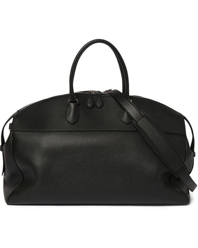 The Row George Leather Duffle Bag - Black