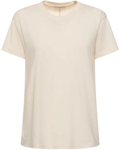 The Row T-shirt Aus Jersey "blaine" - Natur