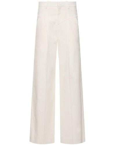Isabel Marant Staya Hemp Blend Trousers - White