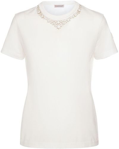 Moncler Cotton Jersey T-shirt - Weiß