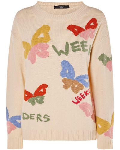 Weekend by Maxmara Zingaro Intarsia Cotton Blend Sweater - Multicolor