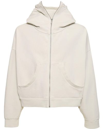 Entire studios Washed Cotton Full-Zip Hoodie - Natural