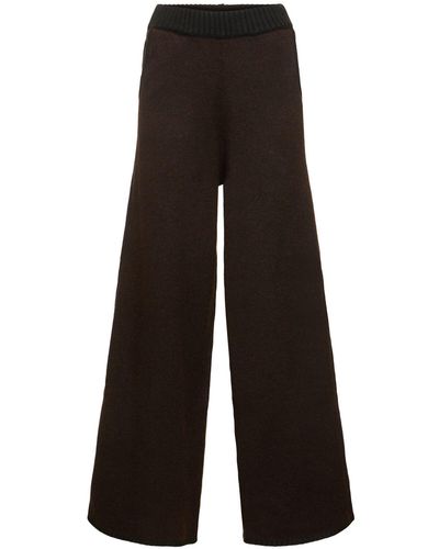 WeWoreWhat Wide Leg Trousers - Black