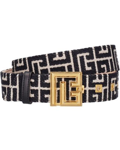 Balmain - PB Belt in Monogrammed Jacquard