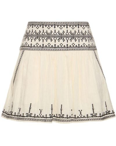 Isabel Marant Picadilia Cotton Mini Skirt - Natural