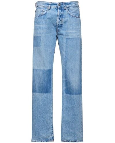 Made In Tomboy Jeans rectos de denim de algodón - Azul