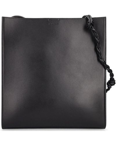 Jil Sander Medium Tangle Leather Crossbody Bag - Black