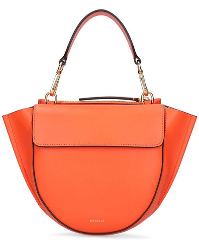 Wandler Mini Hortensia Leather Top Handle Bag - Orange