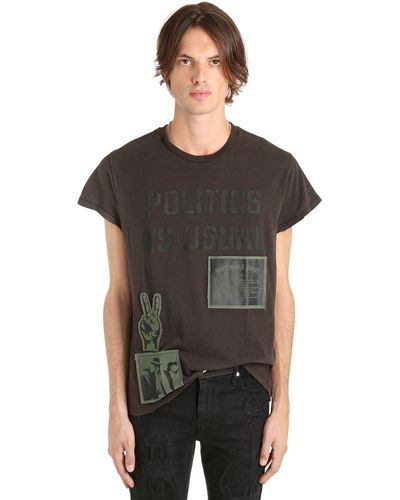 MadeWorn T-shirt "politics As Usual" In Cotone - Nero