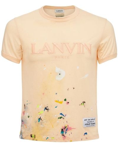 GALLERY DEPT X LANVIN Relaxed Hand Painted Washed T-shirt - Natural