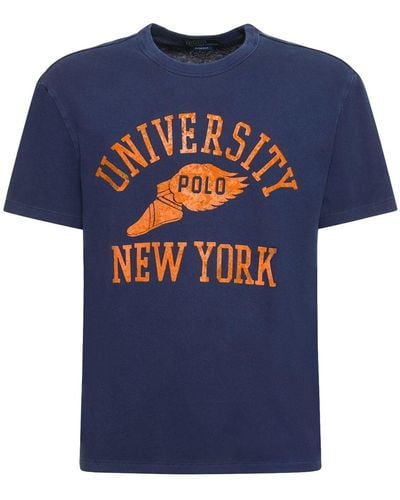 Polo Ralph Lauren Kurzärmliges T-shirt Mit Druck - Blau