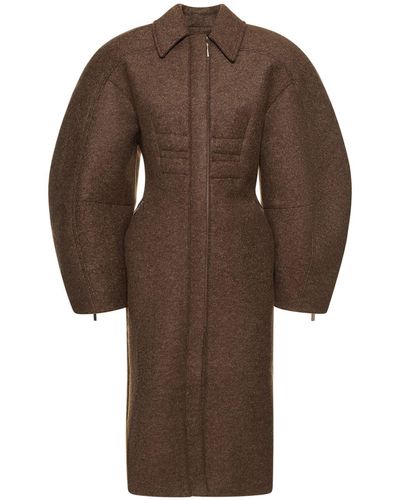 Jacquemus Single Breasted Coat - Brown