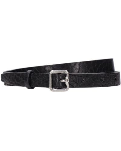 Burberry 15mm Lb B Buckle Leather Belt - White