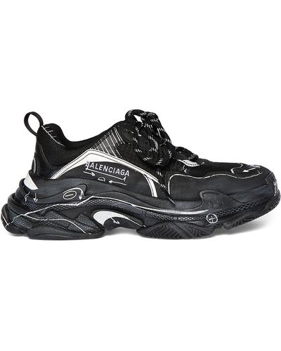 Balenciaga Zapatillas triple s sketch - Negro