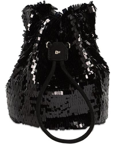 DSquared² Ophelia Bling Bling Mini Bucket Bag - Black