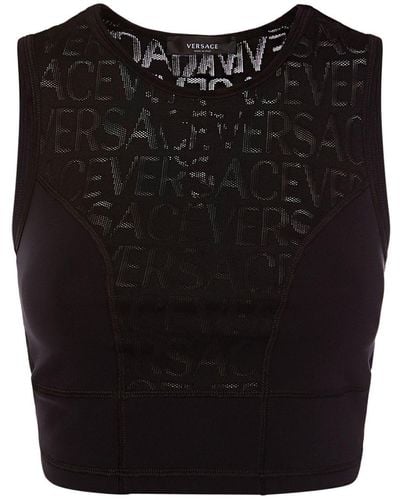 Versace クロップドトップ - ブラック