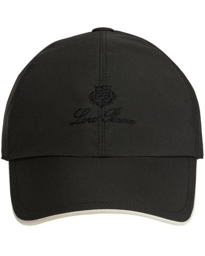 Loro Piana Logo Embroidery Wind Storm System B Cap - Black