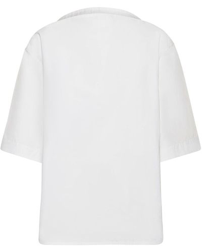 Totême Dart-Neck Cotton Top - White