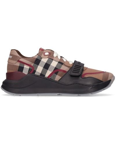 Burberry Check Canvas Trainer - Brown