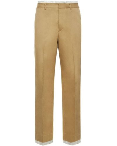 DUNST Straight Layered Chino Pants - Natural