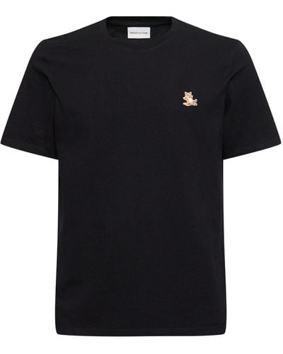 Maison Kitsuné Chillax Fox Patch Regular T-shirt - Black