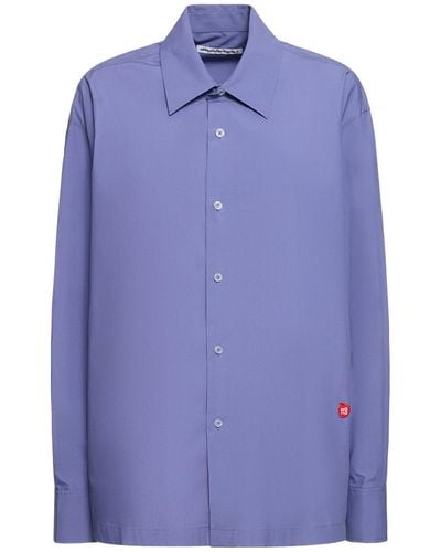 Alexander Wang Camisa de algodón con logo - Azul