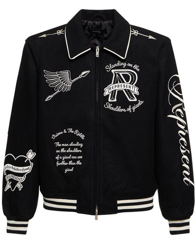 Represent Cherub Varsity Jacket - Black