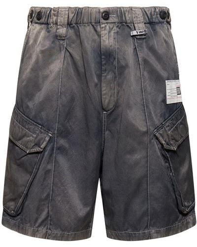 Maison Mihara Yasuhiro Faded Twill Cargo Shorts - Grey