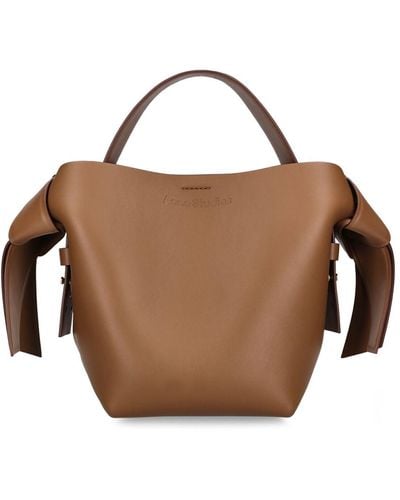 Acne Studios Mini Musubi Leather Top Handle Bag - Brown