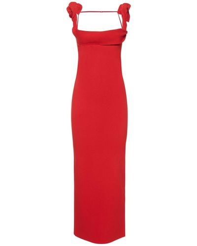 Jacquemus La Robe Maille Alca Long Dress - Red