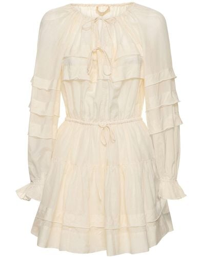 Ulla Johnson Polly Cotton & Silk Mini Dress - Natural
