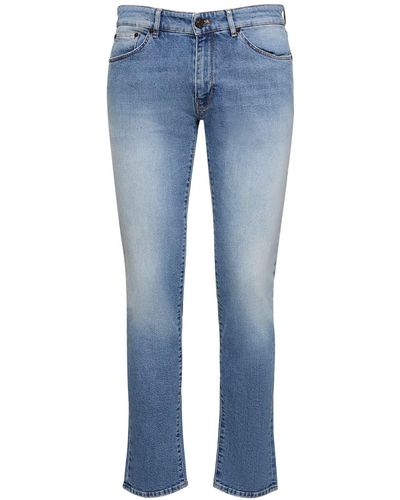 PT Torino Jeans rectos de denim de algodón - Azul