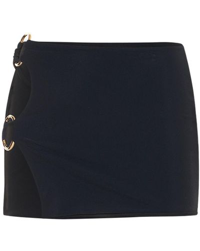 Louisa Ballou Double ring mini skirt - Azul