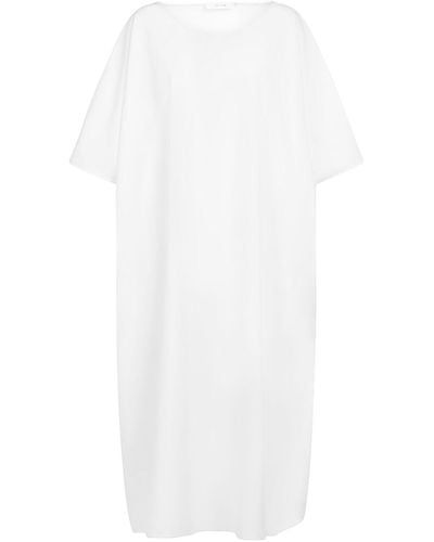 The Row Isora Cotton & Silk Midi Dress - White