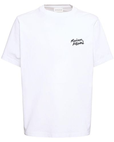 Maison Kitsuné Camiseta de algodón - Blanco