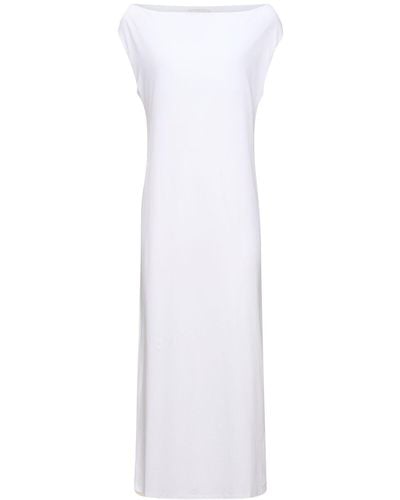Loulou Studio Martial Cotton Midi Dress - White