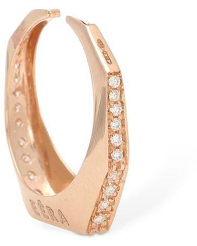 Eera Sabrina 18Kt & Diamond Mono Earring - Metallic