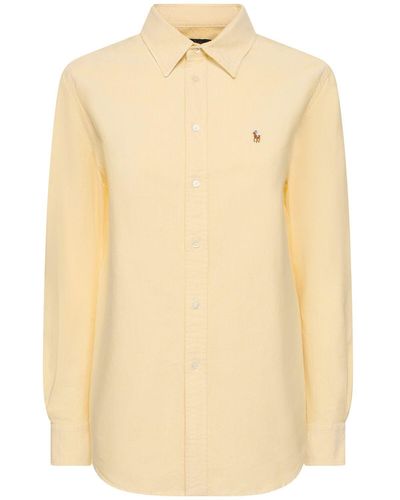 Polo Ralph Lauren Long Sleeve Buttoned Cotton Shirt - Natural