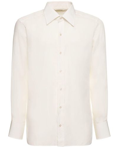 Tom Ford Fließendes Popeline-hemd - Weiß