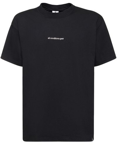 Nike T-shirt Aus Baumwollmischung "acg" - Schwarz