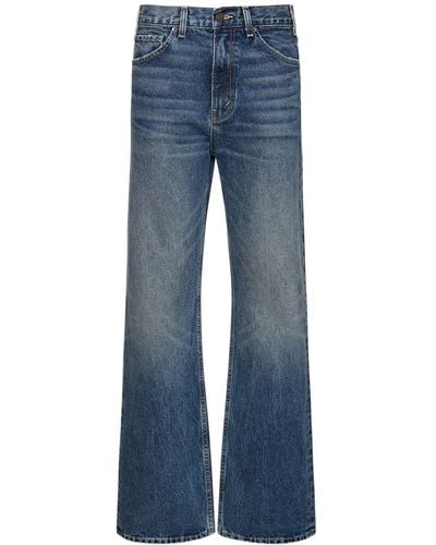Nili Lotan Mitchell Flared Cotton Denim Jeans - Blue